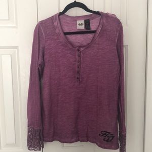 Harley Davidson long sleeve pink rustic type top
